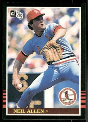 1985 Donruss Neil Allen #205 St. Louis Cardinals - Image 1 of 2