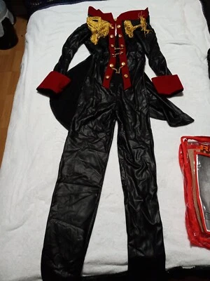 Ringmaster 服装成人马戏团头目万圣节花式礼服缺少帽子 — 第 1/4 张图片
