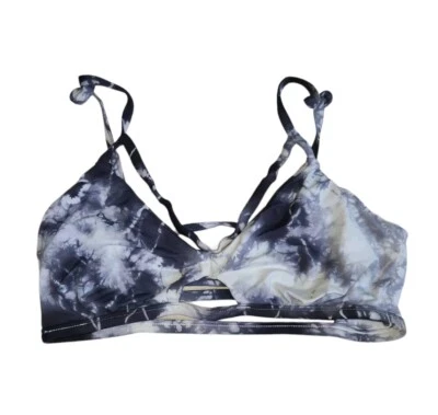 Blue Life Hypnotic Bikini Smoke Tie Dye Strappy Top Women's Size MEDIUM  - Image 1 of 4