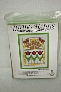 Vintage 1978 Loving Hands Christian Stitchery Kit Praise Him Complete with Frame - Picture 1 of 4