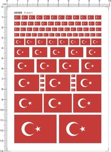 Calcomanía tobogán acuático modelo militar bandera nacional de Turquía escala diferentes tamaños - Imagen 1 de 1