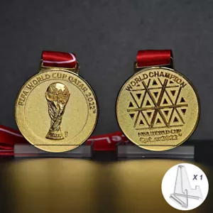 Gold Qatar Medaille World Cup Katar Final Champions Medal Fußball 2022 Gewinner - Picture 1 of 10