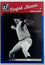 2023 Donruss Retro Holo Blue #275 Catfish Hunter Yankees HOF