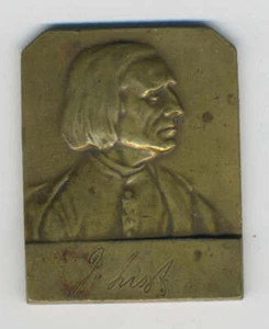 Liszt, Franz. (1811–1886)Bronze Medal Portrait - Picture 1 of 1