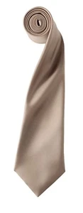 Premier Men's Colours Satin Tie 100% Woven Polyester Weave Formal Any Occasion - Picture 1 of 45