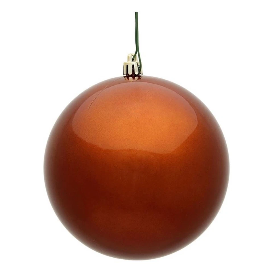 Vickerman 12" Contemporary Plastic Ball Ornament in Candy Copper - Image 1 of 1