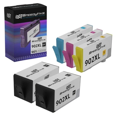 SPEEDYINKS 5PK Replacement for HP 902xl Ink Cartridges Combo Pack OfficeJet Pro - Image 1 of 4