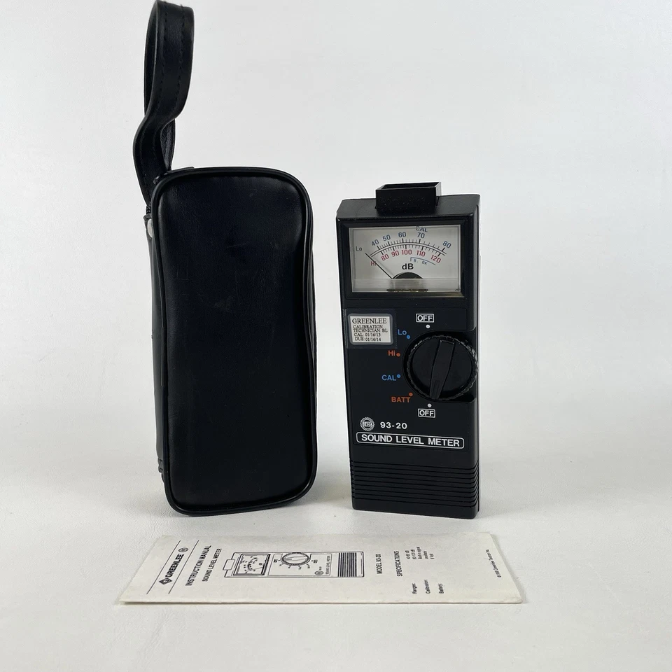 Винтажный измеритель уровня звука Greenlee 93-20 с чехлом и документами - ПРОТЕСТИРОВАН! - Изображение 1 из 4