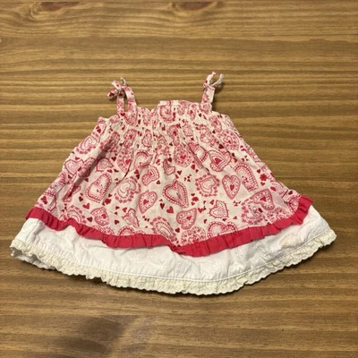 Conjunto de Vestido American Girl Bitty Baby Corazón Rosa para Muñecas Retiradas Foto 1 de 4