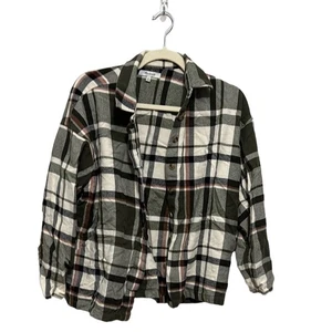 Madewell Damen Hemd mit Knopfleiste Gr. XS Langarm Freizeit Oberteil grün kariert - Bild 1 von 1