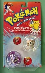 Vtg 1999 Hasbro POKEMON Battle Figures MOC #19 Rattata #20 Raticate - Picture 1 of 2