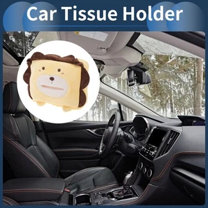Car Tissue Holder Car Tissue Box Organizer Plush 11x16x6cm Yellow 1 Pc - Picture 1 of 7