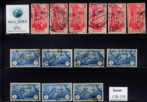WC1_16389. ITALY COL.:LIBIA. Dealer stock 1937 air set. Sc.C26-C27. Used - Picture 1 of 1