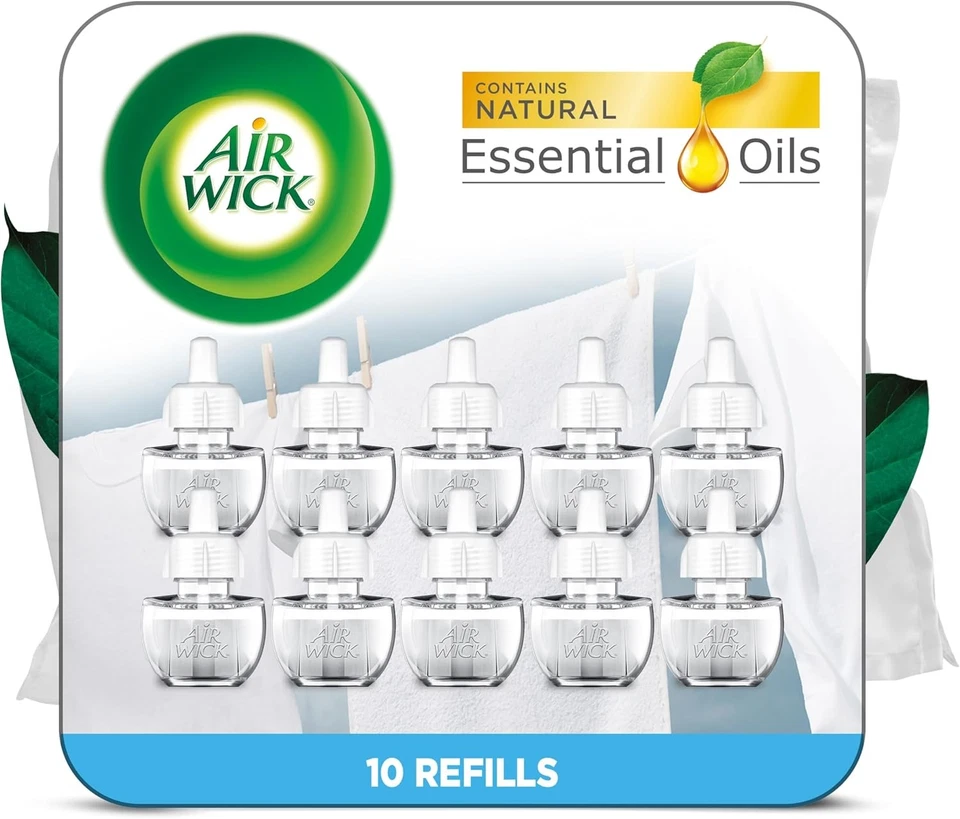 Air Wick Plug in Scented Oil Refill, 10ct, Fresh Linen, 10 ct., White  - Image 1 of 4