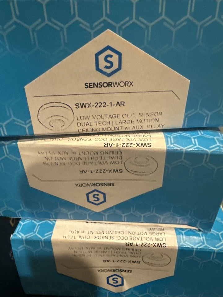 SENSORWORX SWX-221-1-AR LOW VOLTAGE CEILING OCCUPANCY SENSOR, DUAL-TECH, RELAY - Image 1 of 1