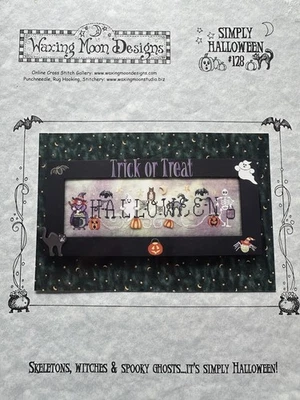 Waxing Moon Designs “Simply Halloween #128 “ Cross Stitch Chart Only - Image 1 of 3