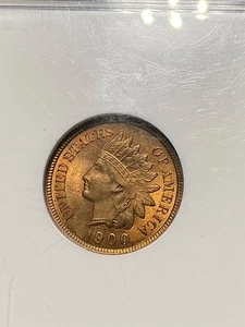 NGC MS64RB 1900 INDIAN HEAD CENT LOTS OF RED GREAT LUSTER - Picture 1 of 3