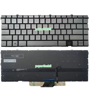 New HP Envy 13-AY 13-AY0008CA 13-AY0067NR TPN-C147 Silver Keyboard US Backlit - Picture 1 of 3