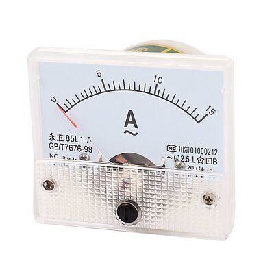 New Analog Ampere Meter AC 0-15A Rectangle Analog AMP Ammeter Class 2.5 • 4.49£