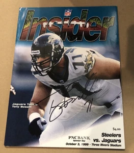 TONY BOSELLI signed GAME PROGRAM JAGUARS vs STEELERS Oct 1999 USC JAGS HOF - Picture 1 of 1