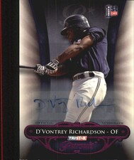 2010 TRISTAR Pursuit Autographs Purple #35a D'Vontrey Richardson /1