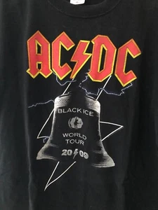 authentic 2009 ac/dc black ice concert tour shirt sz lg black - Picture 1 of 7