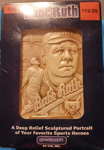 1997 Sportsculpt New York Yankees Babe Ruth Limited Edition Sculptured Plaque NW Cover