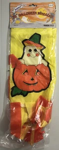 VINTAGE 1995 36-Inch Halloween Windsock BRAND NEW - Pumpkin and Ghost - Picture 1 of 2