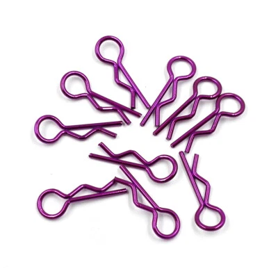 NEW Yeah Racing YA-0594PP RC Body Clip for 1/8 1/10 1/12 (10Pcs) Purple - Image 1 of 2