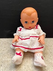 Lauer Toys Water Babies Baby Doll Brown Hair Blue Eyes 9" 1995