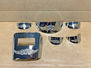 Harley Davidson Eagle Wing Gold Visor Kit Softail Touring - Bild 1 von 12