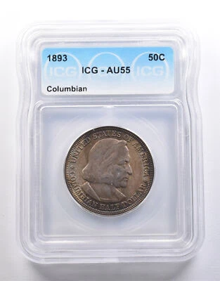 1893 Columbian Exposition Half Dollar AU55 ICG *6613 - Image 1 of 3