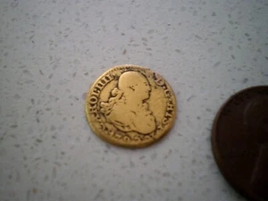 1790 SPAIN MADRID CHARLES IIII 1/2 ESCUDOS VERY RARE YEAR GOLD COIN - Picture 1 of 12