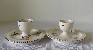 DOS TAZAS DE HUEVOS DECORADAS A MANO POLE - EXCELENTE ESTADO - 1 - Imagen 1 de 4