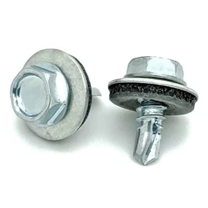 Hex Head #10x5/8" Unslotted Self Drilling Sheet Metal Screws EPDM Washer 4000pcs - Picture 1 of 2
