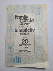 Family Circle Simplicity Muster 20 verschiedene Trägertops Damen ungeschnitten 1981 Retro - Bild 1 von 7