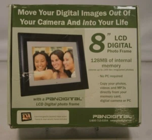 Pandigital 8" LCD Digital Photo Frame Black 128mb DPF80-2B - Picture 1 of 3