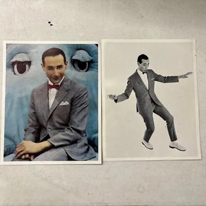 2er Set Vintage PeeWee Herman 8x10 Bilder vom Fanclub - Bild 1 von 4
