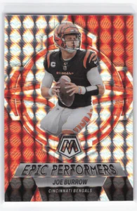 Mosaico Panini Joe Burrow Epic Performers 2023 mosaico plateado Prizm Bengals #EP-JB - Imagen 1 de 2