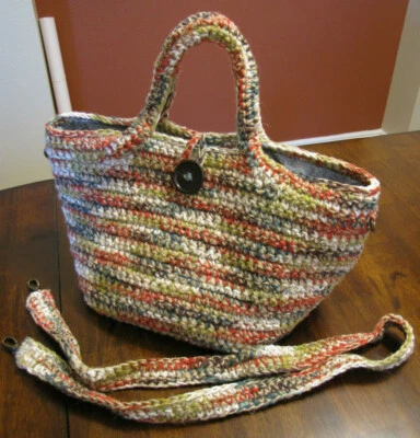 Bolso de Mano Hecho a Mano Crochet Bolso de Mano Mujeres Algodón y Yute Bolso de Hombro Tono Verano Foto 1 de 4