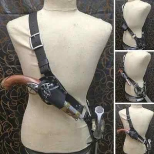 Cintura spada medievale uomo donna fodero vita fodero porta cavaliere battaglia larp - Foto 1 di 26