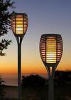 Set 1 /2 / 4 Solar Dancing Flame LED Torch Stake Flickering Outdoor Garden Light