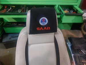 03-11 SAAB 9-3 Front Seat Headrest Headrests Cover Covers - Foto 1 di 5