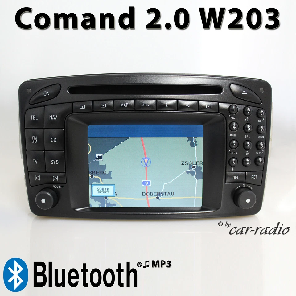 Original Mercedes W203 Comand 2.0 Bluetooth Radio MP3 Navigation S203 CL203 CD-R - Bild 1 von 4