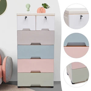 Multi-Layer Assembled Baby Wardrobe Storage Cabinet Plastic Bedroom Furniture - Picture 1 of 16