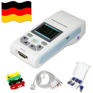 ECG90A Elektrokardiograph 1 Kanal 12-Blei EKG portable EKG-Maschine Drucker - Picture 1 of 10