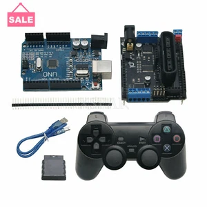 Arduino Shield Expansion Board PS2 Joystick Remote Control 4 Channel Motor Servo - Picture 1 of 12