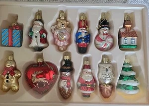 Ornamenti natalizi in vetro soffiato Lao Mai, set di 12 - Foto 1 di 5