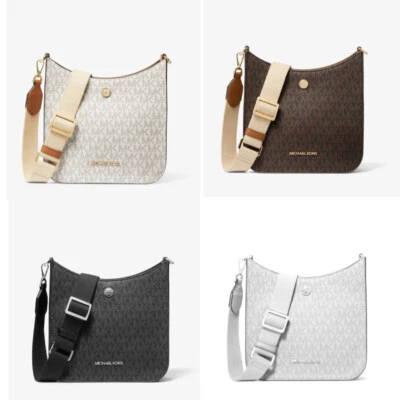 Michael Kors Briley MK Signature PVC Small Crossbody Messenger Bag - Image 1 of 2