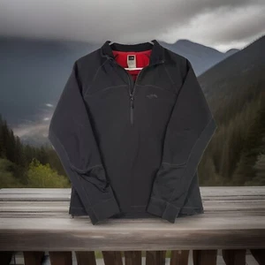 The North Face 1/4 Zip Up Pullover Black Polyester Jacket Men's Size Small S/P - Picture 1 of 9